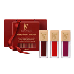 Brown Anatomy Matte Liquid Lipstick Combo Pack of 3 (Set Of Bold)
