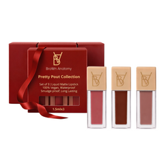 Brown Anatomy Matte Liquid Lipstick Combo Pack of 3 (Set Of  Nude )