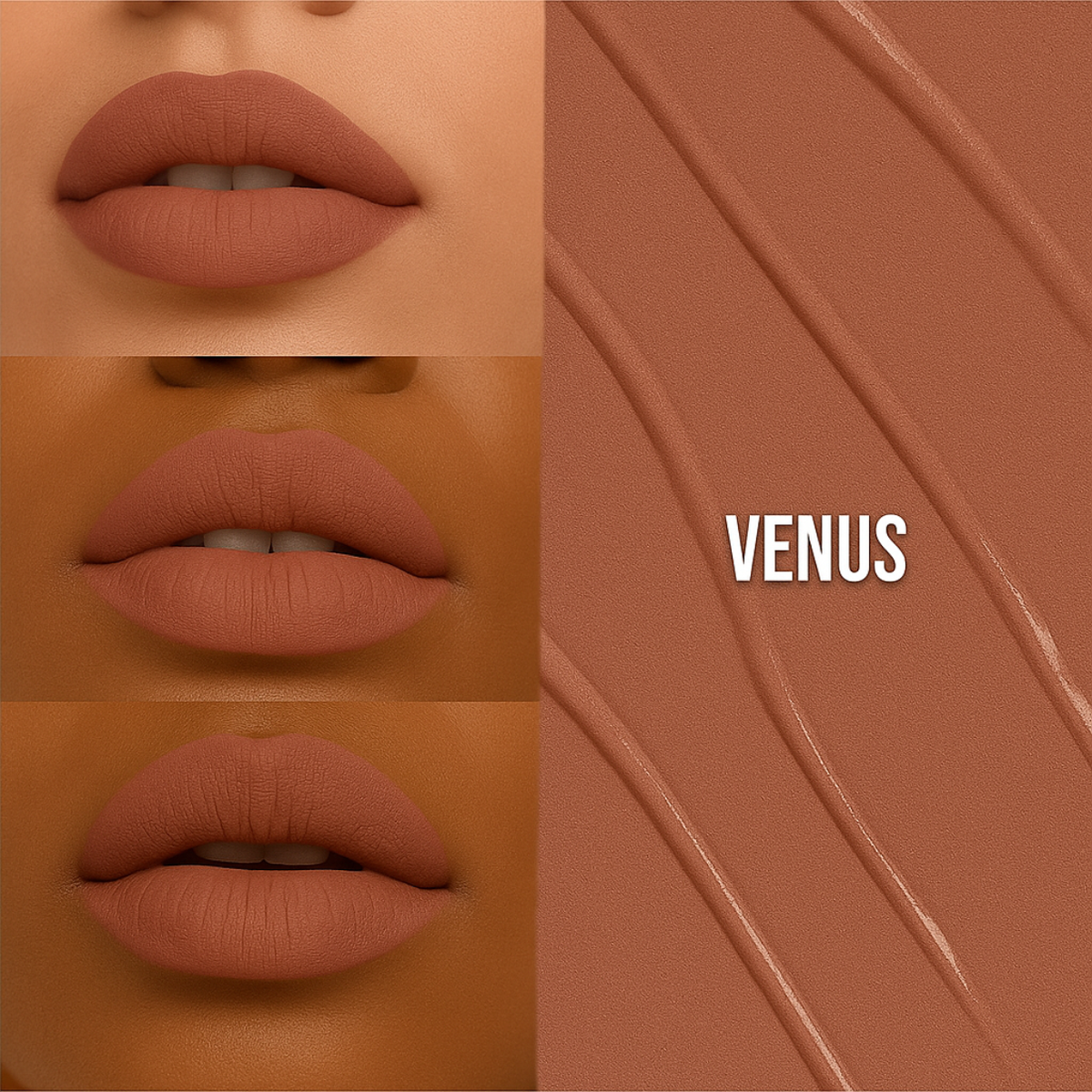Brown Anatomy Matte Liquid Lipstick Combo Pack Of 6 (Set Of Bold ,Set Of Nude) Lipstick Combo by Brown Anatomy